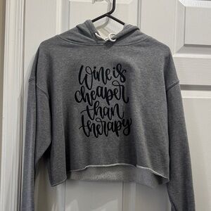 Wild Fable Gray Cropped Hoodie